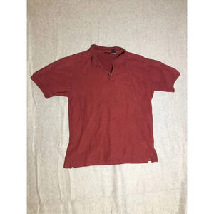 Mens Patagonia Polo Size Medium Red Casual Organic Cotton